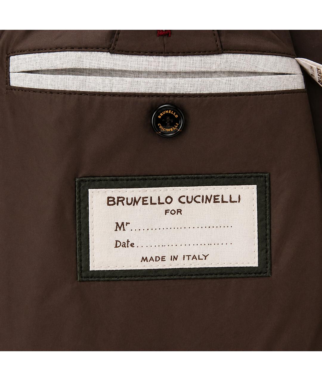BRUNELLO CUCINELLI Хаки синтетический пуховик, фото 5