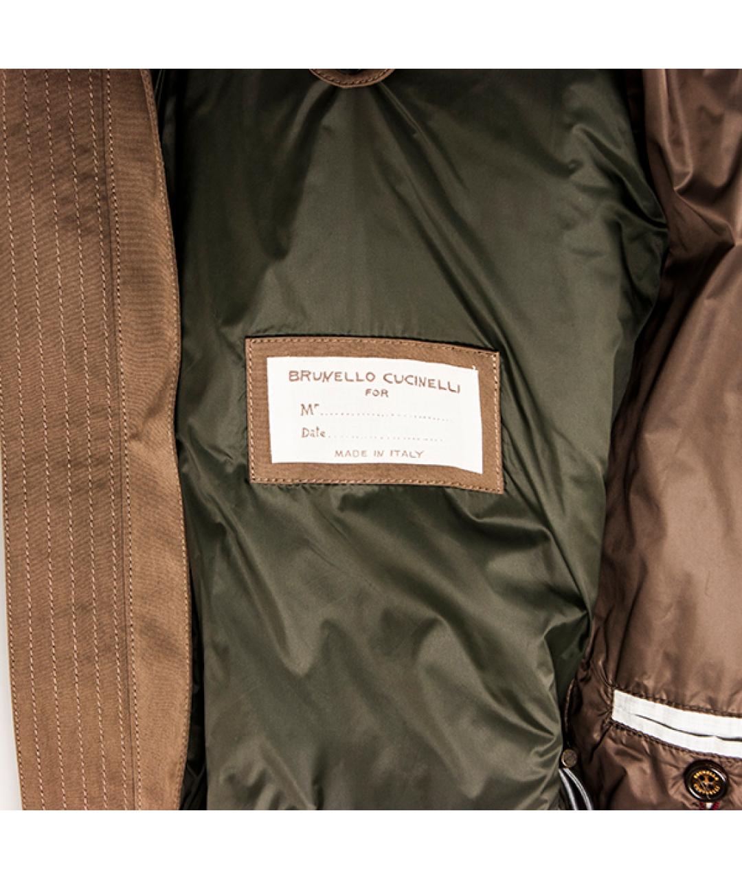 BRUNELLO CUCINELLI Коричневая синтетическая куртка, фото 8