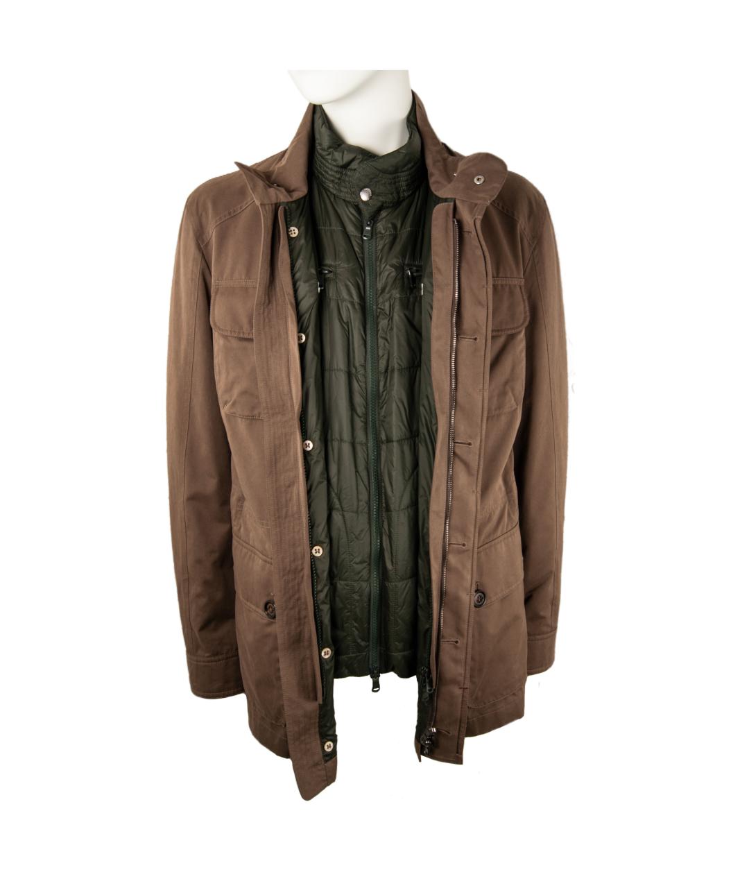 BRUNELLO CUCINELLI Коричневая синтетическая куртка, фото 3
