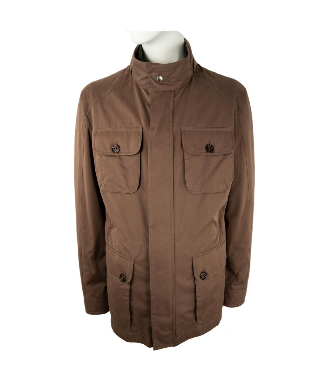 BRUNELLO CUCINELLI Коричневая синтетическая куртка, фото 1