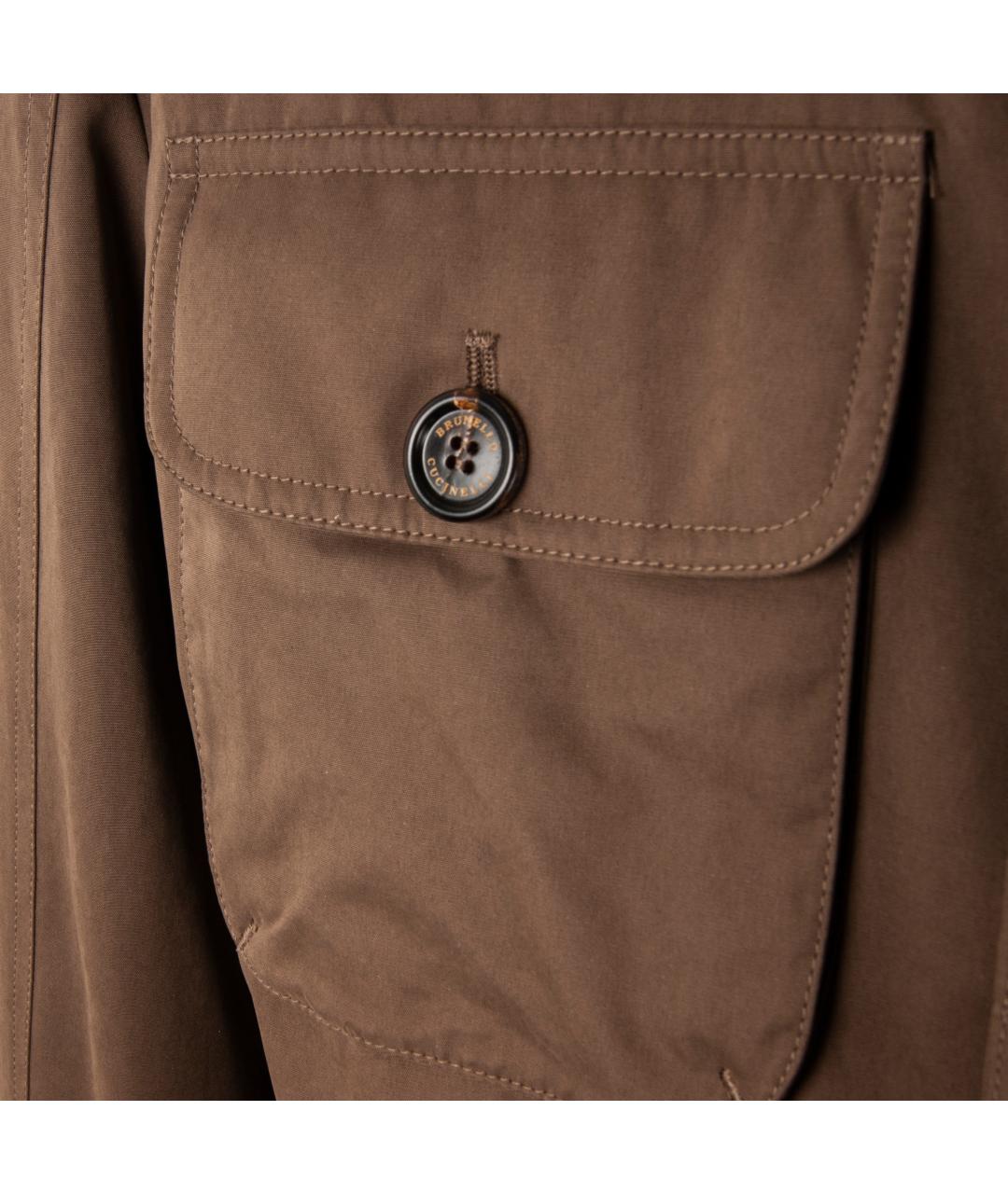 BRUNELLO CUCINELLI Коричневая синтетическая куртка, фото 9