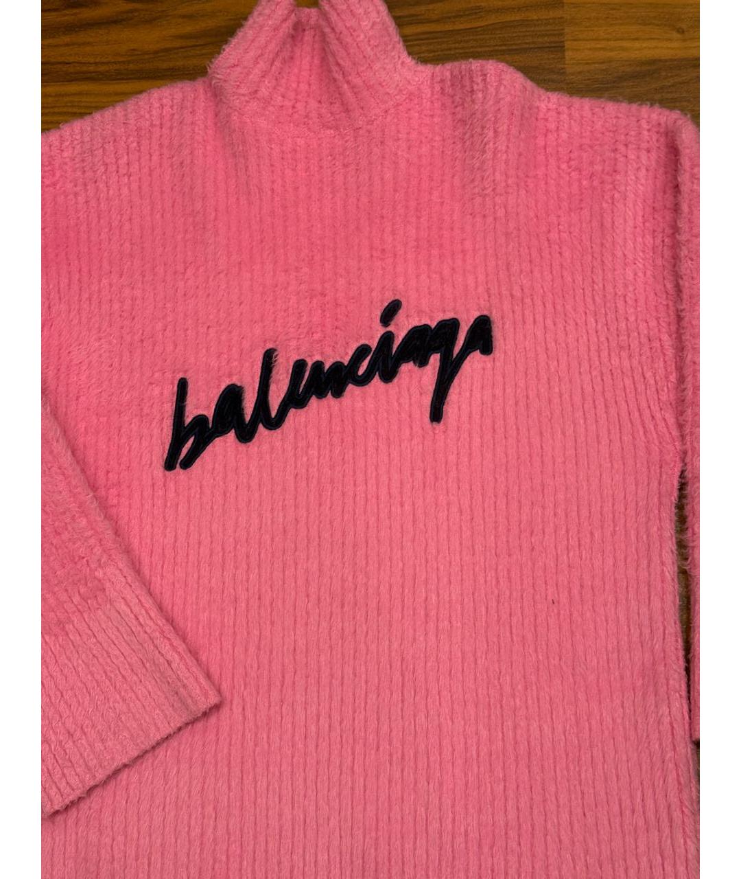 BALENCIAGA Розовый хлопковый джемпер / свитер, фото 3