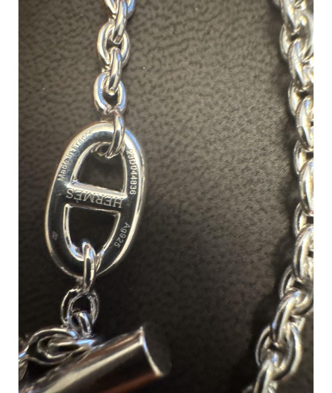 HERMES Серебряное серебряное колье, фото 3