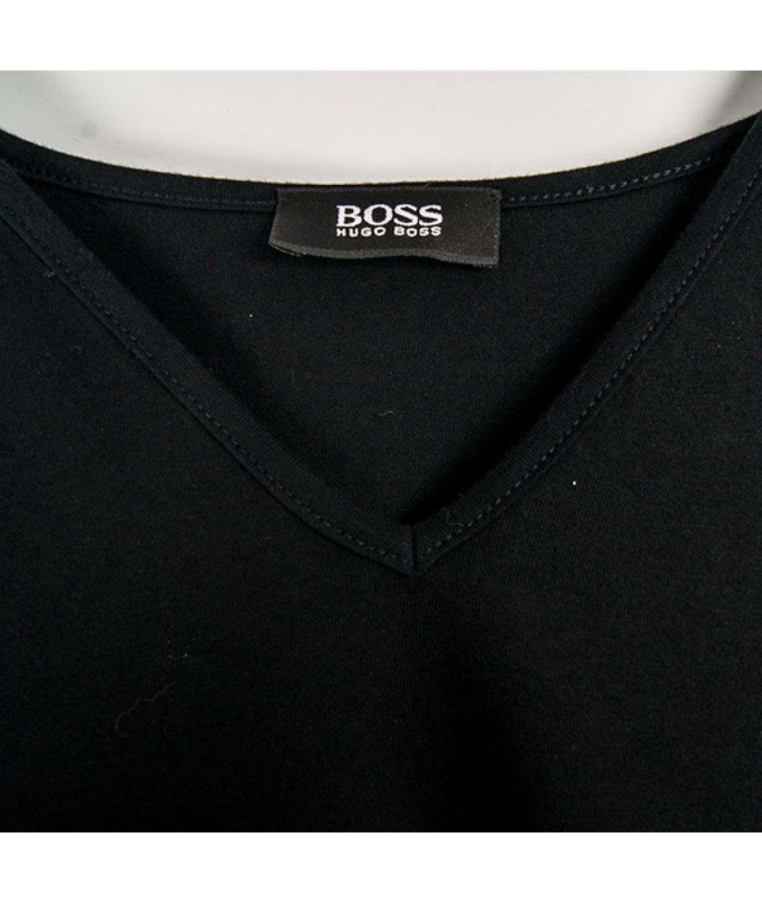 HUGO BOSS Черная хлопковая футболка, фото 2