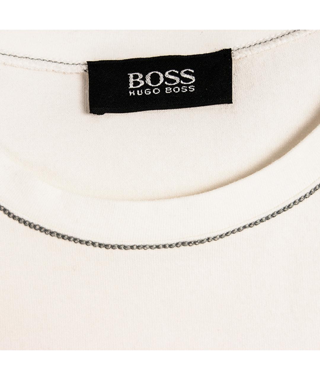 HUGO BOSS Белая хлопковая майка, фото 2