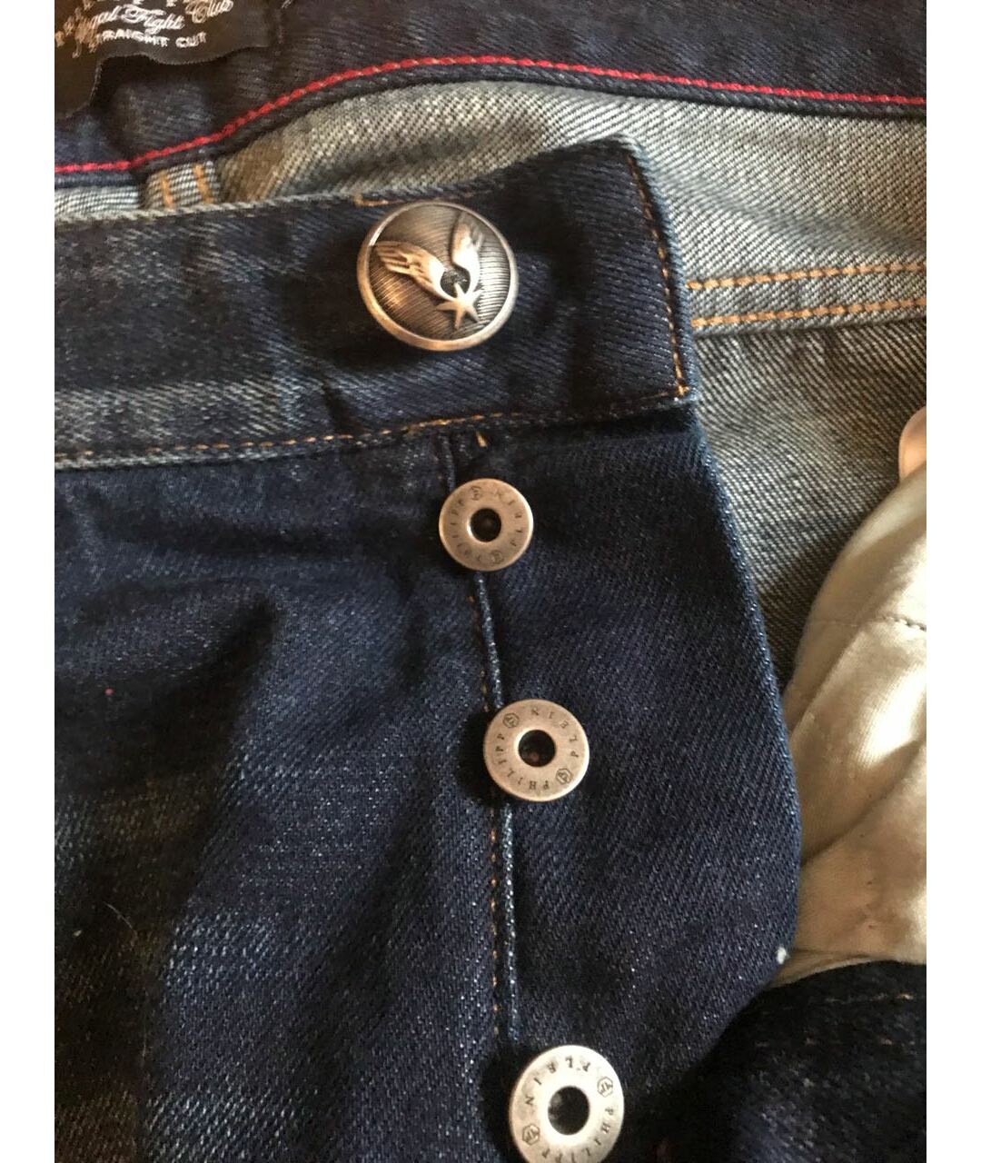 PHILIPP PLEIN Синие хлопковые джинсы скинни, фото 8
