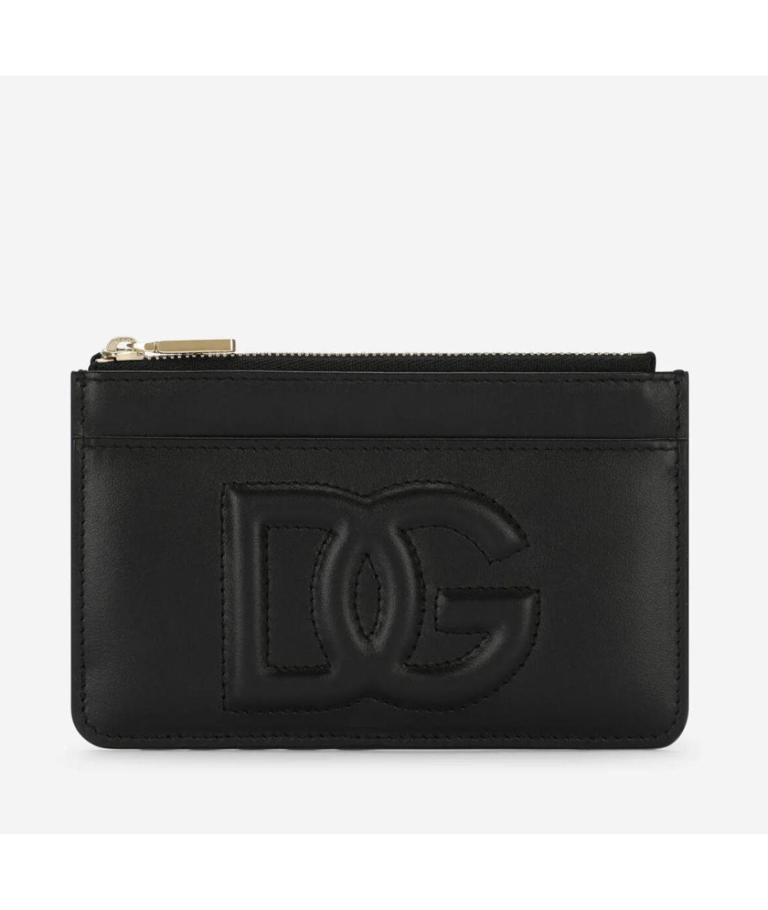 DOLCE&GABBANA Черный кожаный кардхолдер, фото 3