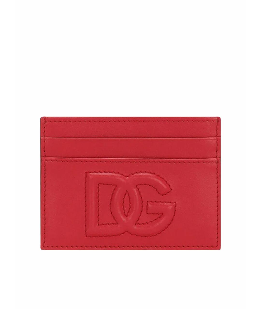 DOLCE&GABBANA Красный кожаный кардхолдер, фото 1