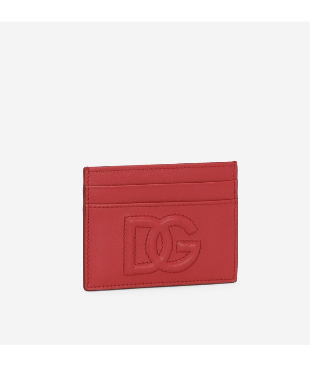 DOLCE&GABBANA Красный кожаный кардхолдер, фото 3