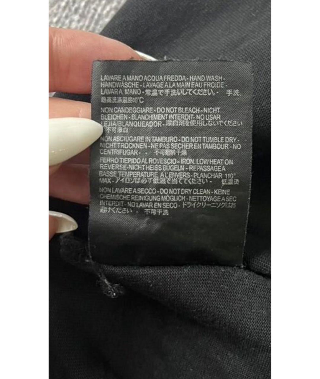 BALENCIAGA Черная хлопковая футболка, фото 7
