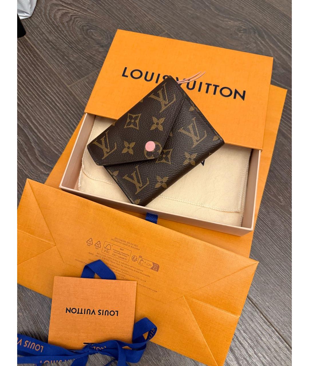 LOUIS VUITTON Коричневый кошелек, фото 8