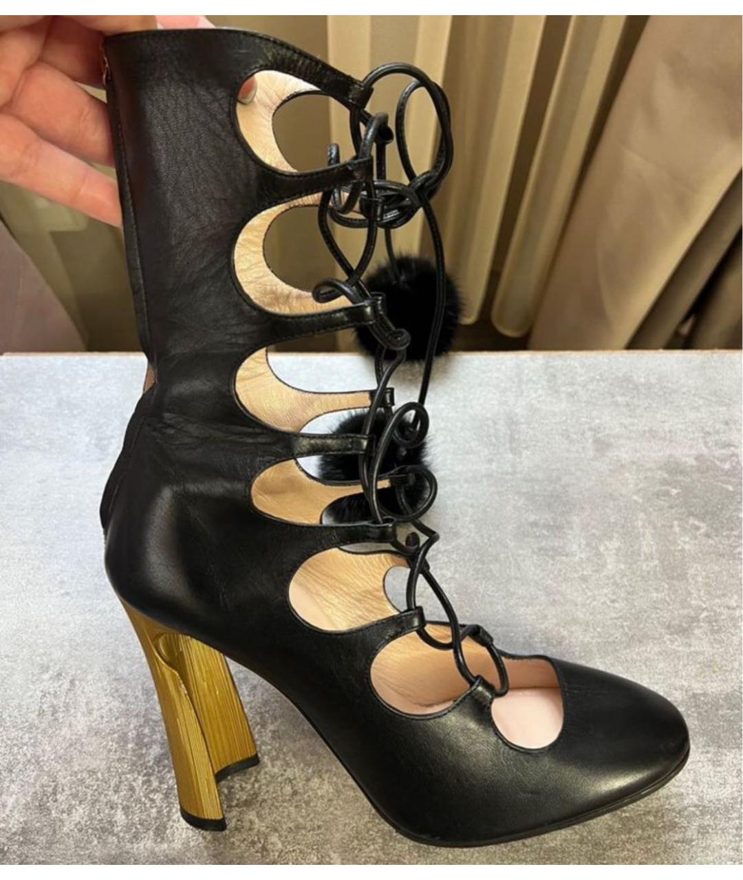 GUCCI Черные кожаные туфли, фото 5