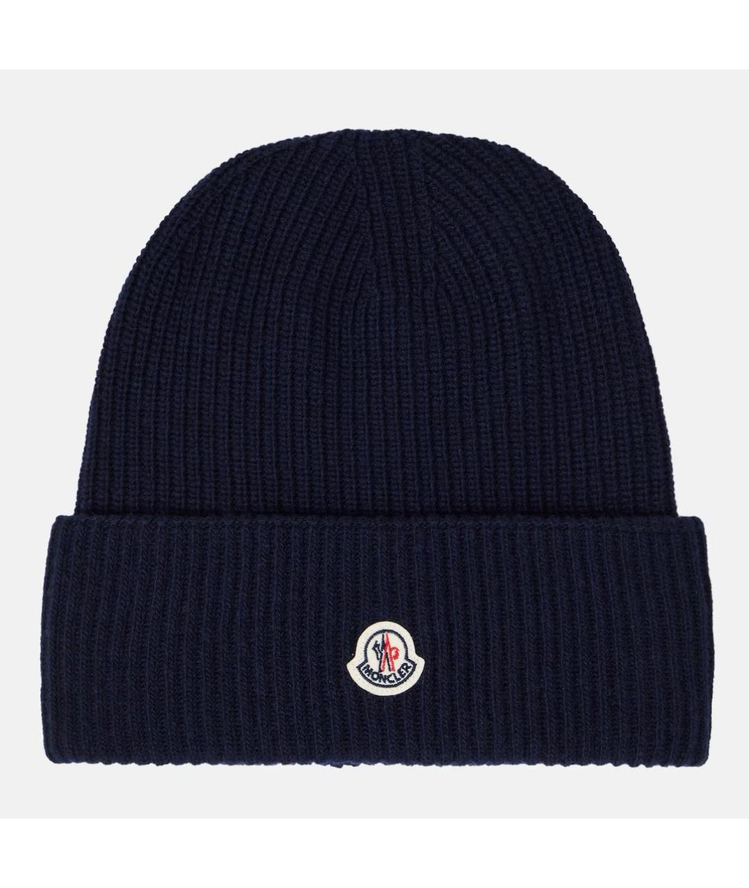 MONCLER Темно-синяя шапка, фото 5