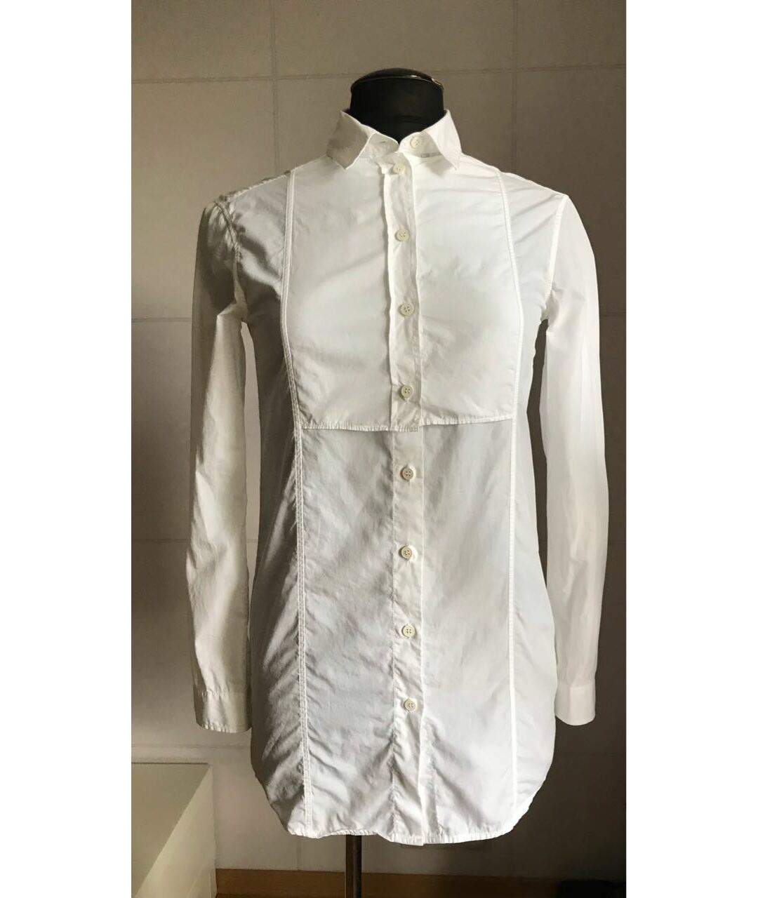 MM6 MAISON MARGIELA Белая хлопковая рубашка, фото 8