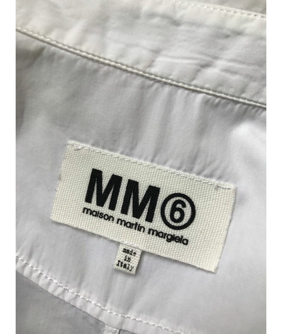 MM6 MAISON MARGIELA Белая хлопковая рубашка, фото 4
