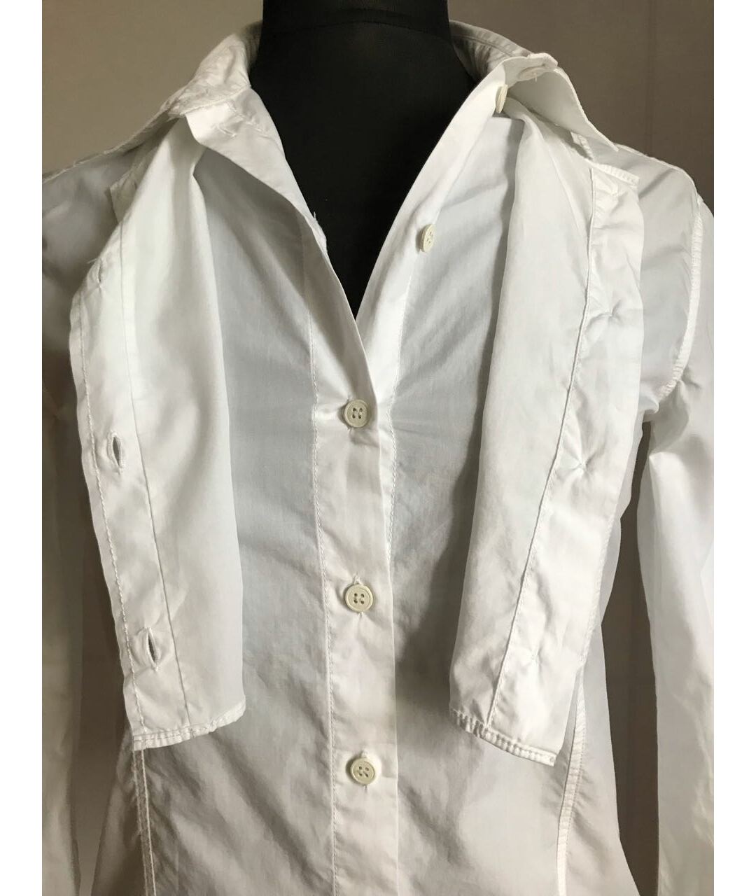MM6 MAISON MARGIELA Белая хлопковая рубашка, фото 3