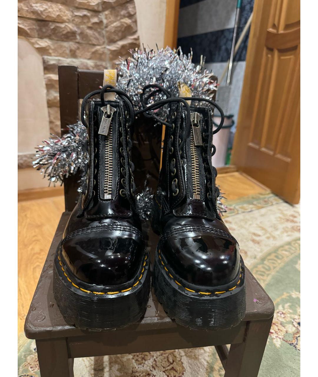 DR. MARTENS Черные кожаные ботинки, фото 2