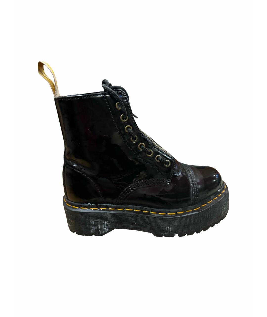 DR. MARTENS Черные кожаные ботинки, фото 1