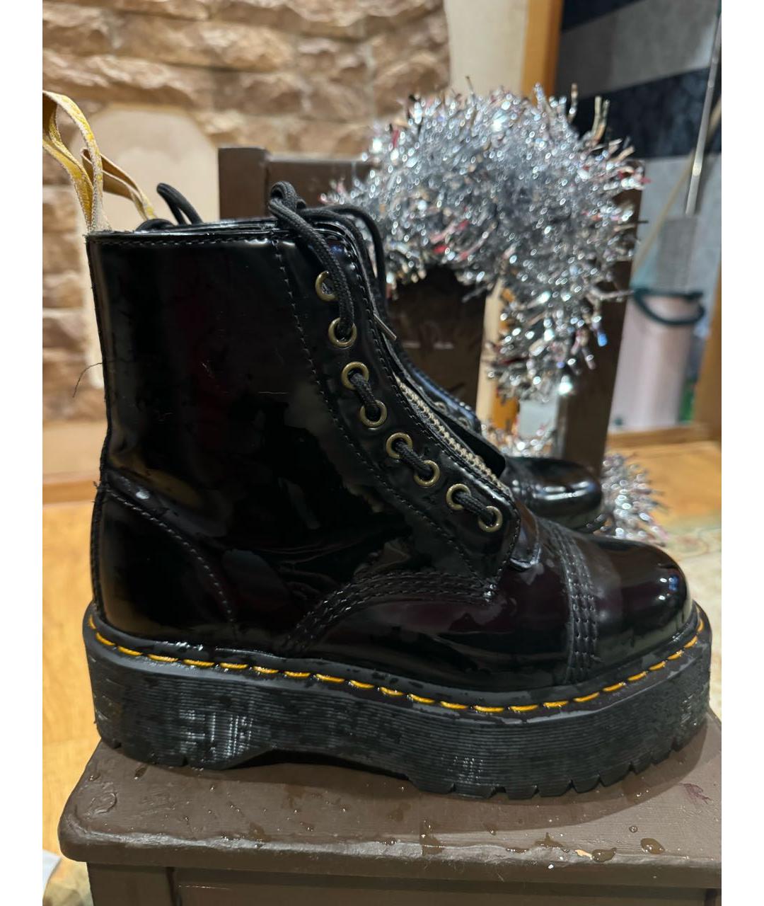 DR. MARTENS Черные кожаные ботинки, фото 5