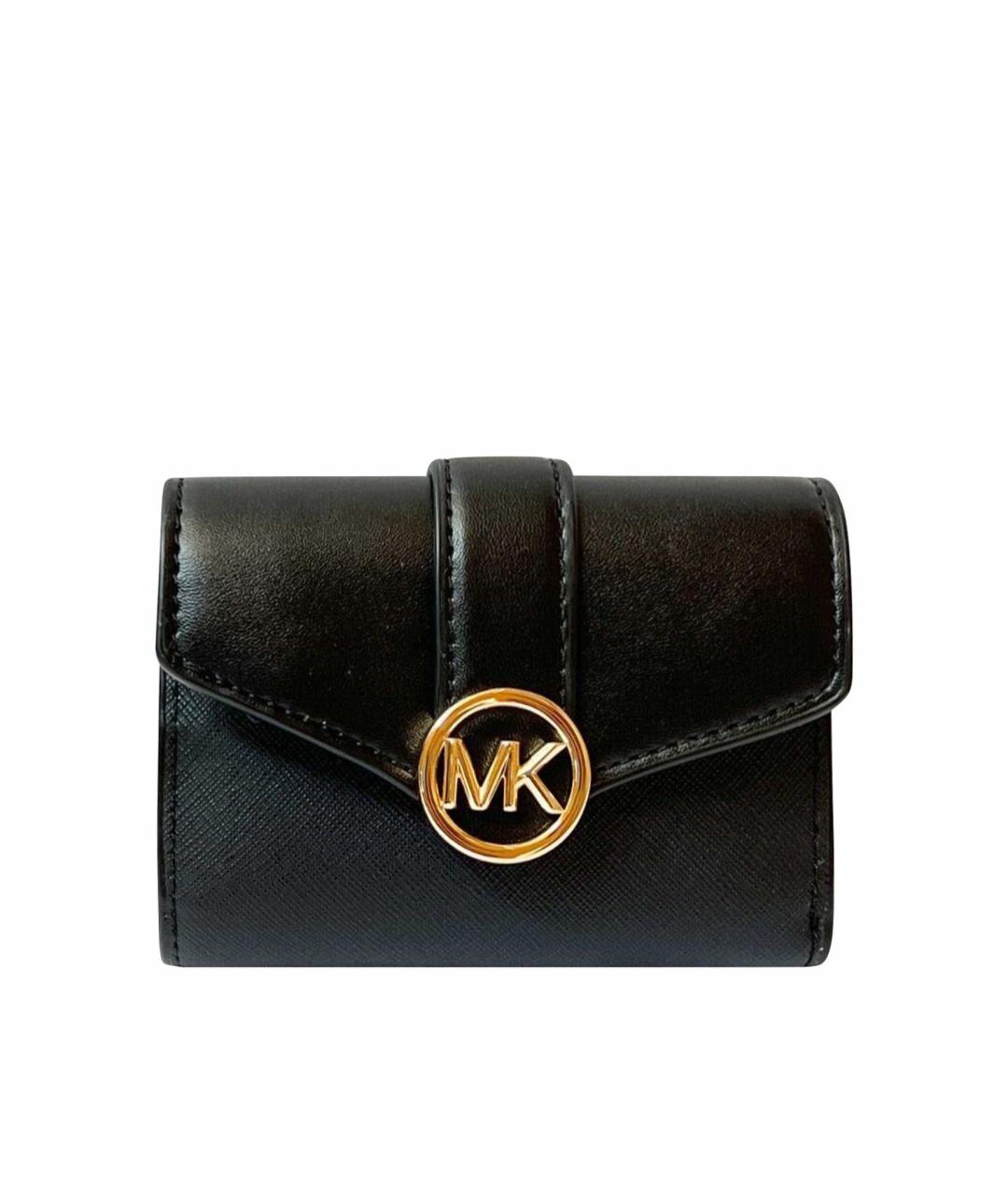 MICHAEL KORS Черный кожаный кошелек, фото 1