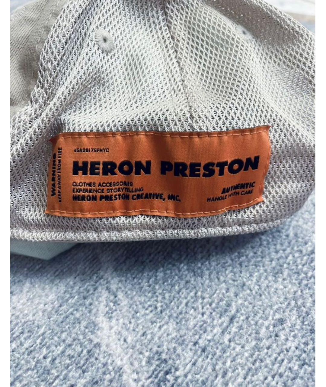 HERON PRESTON Бежевая хлопковая кепка/бейсболка, фото 3