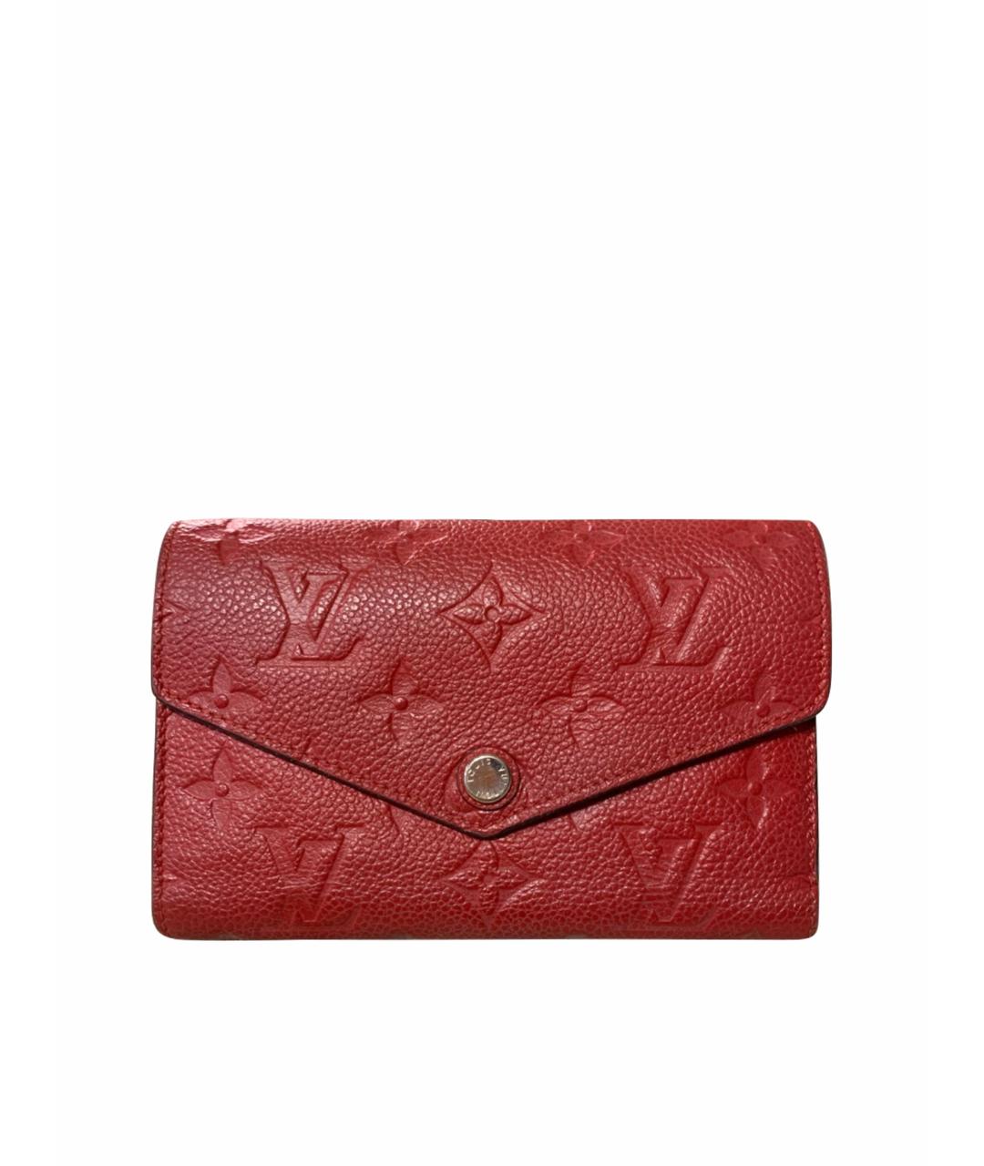 LOUIS VUITTON Красный кожаный кошелек, фото 1