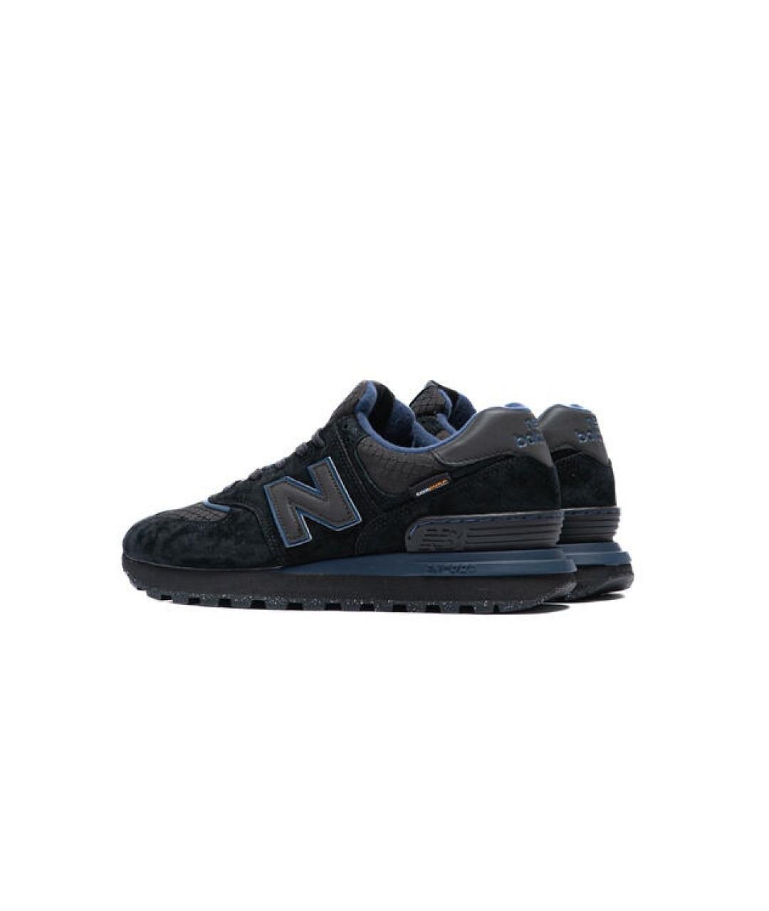 NEW BALANCE Черные кожаные низкие кроссовки / кеды, фото 7