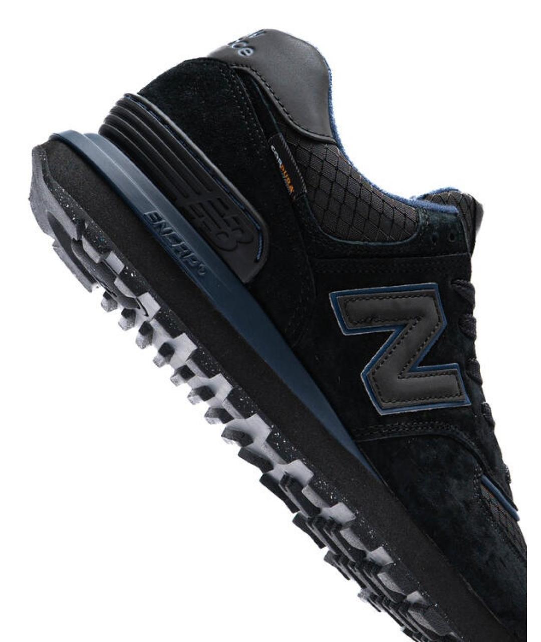 NEW BALANCE Черные кожаные низкие кроссовки / кеды, фото 6