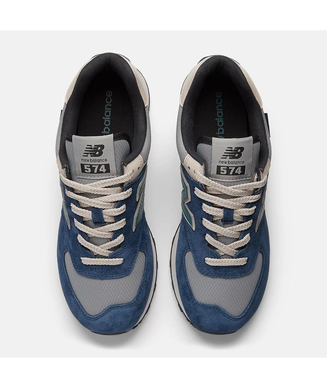 NEW BALANCE Синие кожаные низкие кроссовки / кеды, фото 2