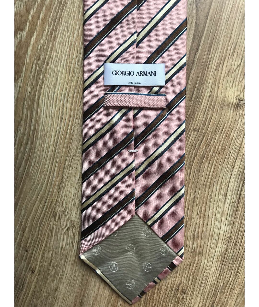 GIORGIO ARMANI Розовый шелковый галстук, фото 3