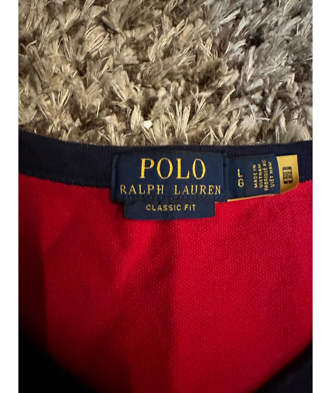 POLO RALPH LAUREN Красная хлопковая футболка, фото 3