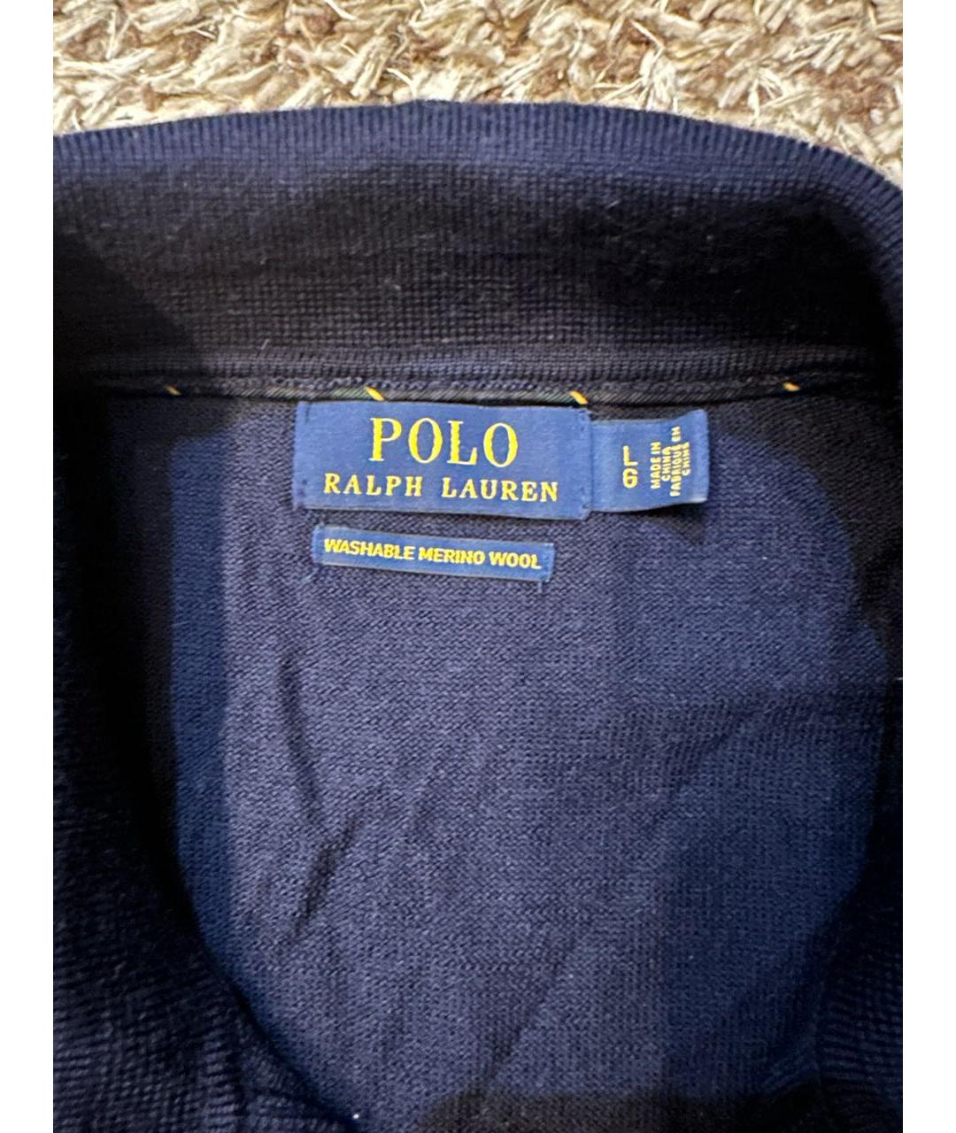 POLO RALPH LAUREN Темно-синий шерстяной джемпер / свитер, фото 2