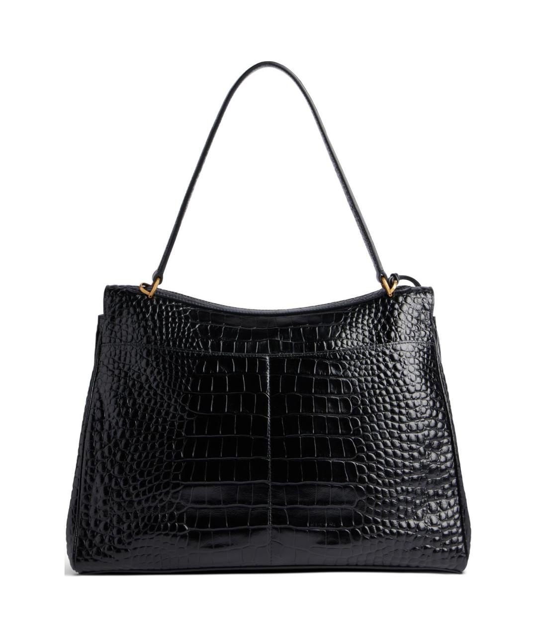 BALENCIAGA Черная кожаная сумка через плечо, фото 5