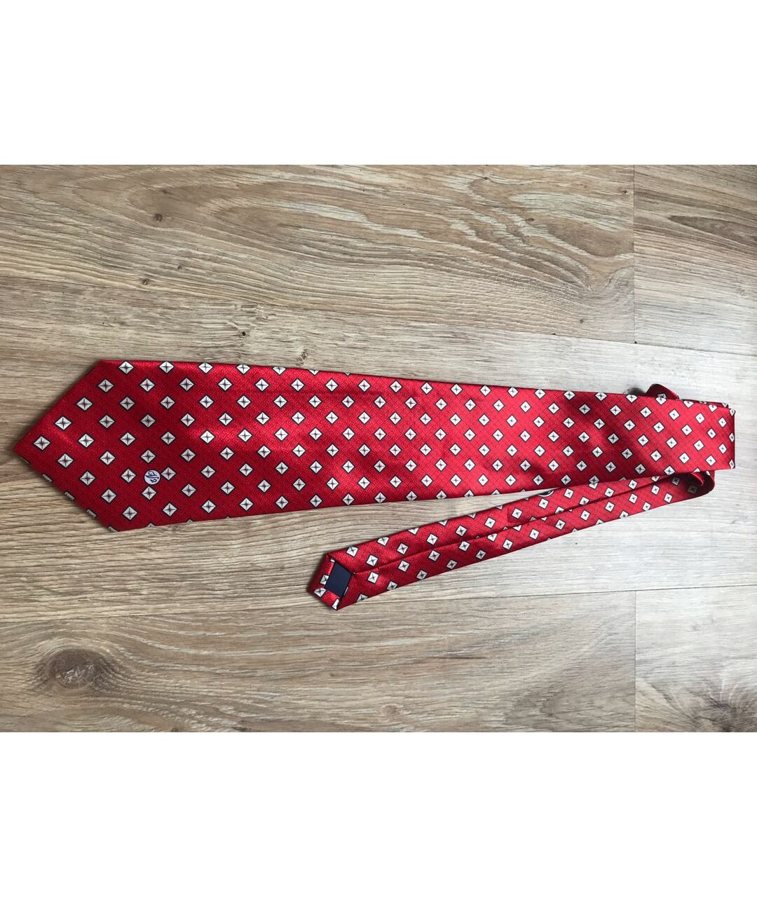VERSACE VINTAGE Красный шелковый галстук, фото 7
