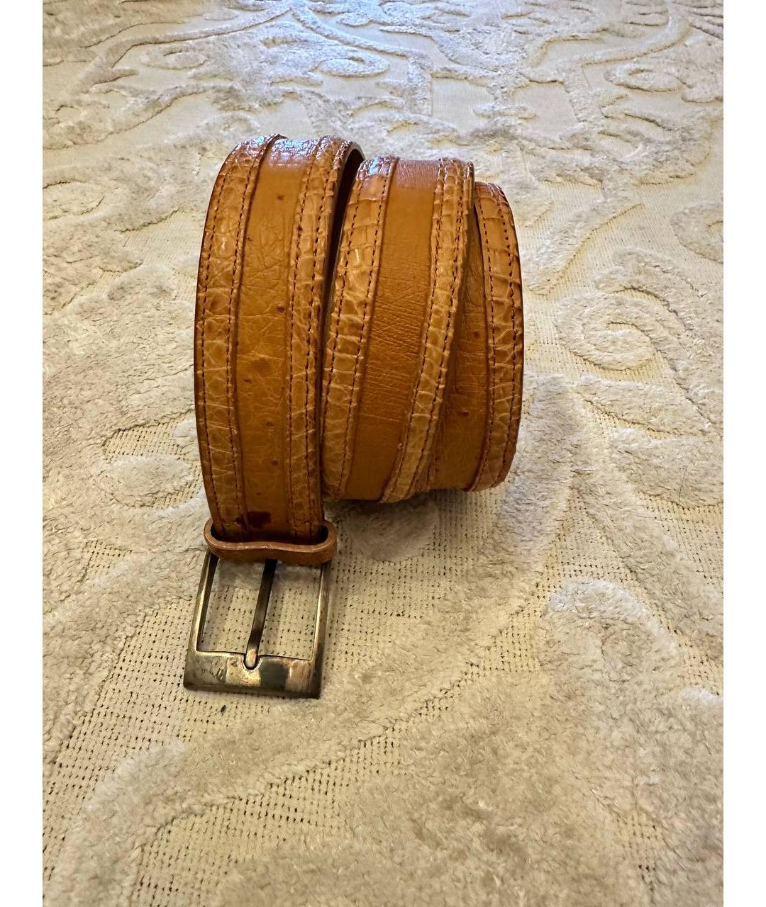 ARTIOLI Коричневый ремень из экзотической кожи, фото 4