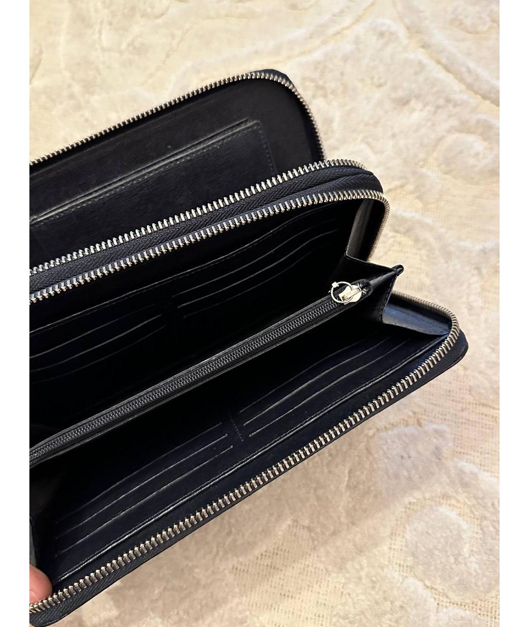 UOMO COLLEZIONI Черный кожаный кошелек, фото 3