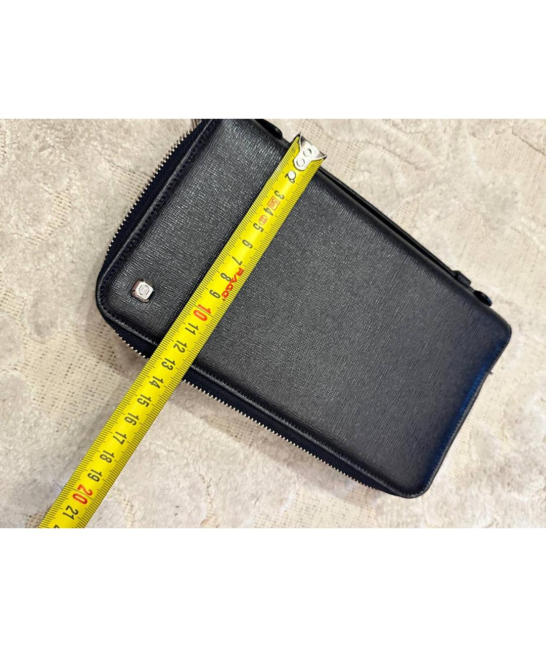 UOMO COLLEZIONI Черный кожаный кошелек, фото 6