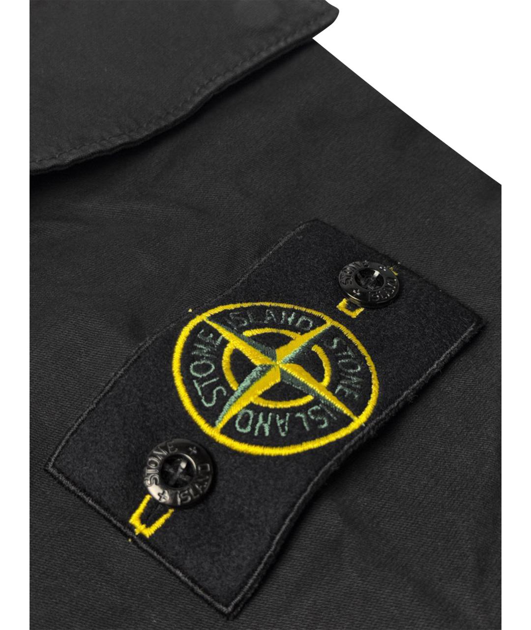 STONE ISLAND Черные хлопко-эластановые повседневные брюки, фото 8