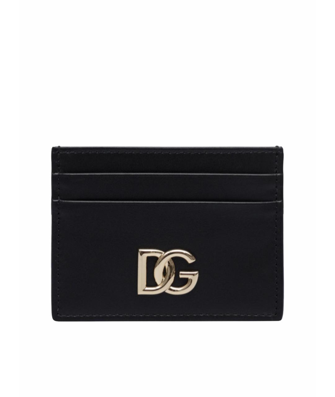 DOLCE&GABBANA Черный кожаный кардхолдер, фото 1