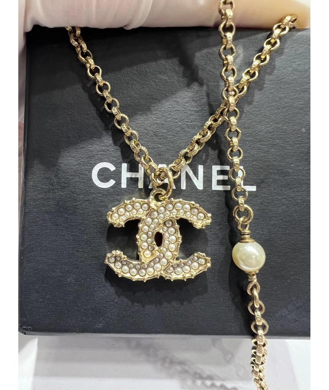 CHANEL Золотая жемчужная цепочка, фото 7