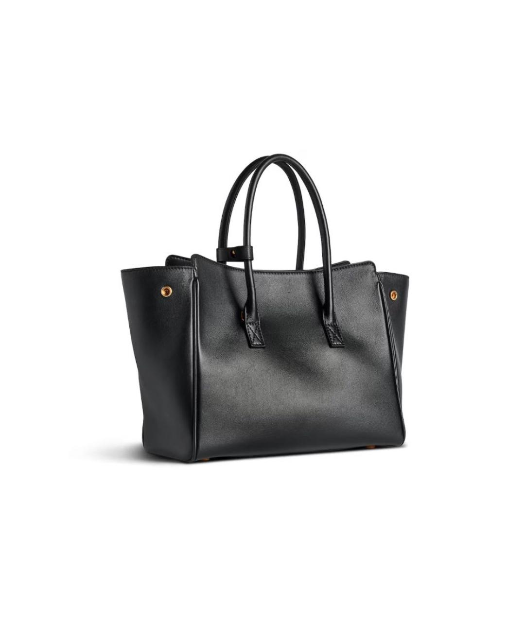 BALENCIAGA Черная кожаная сумка тоут, фото 3