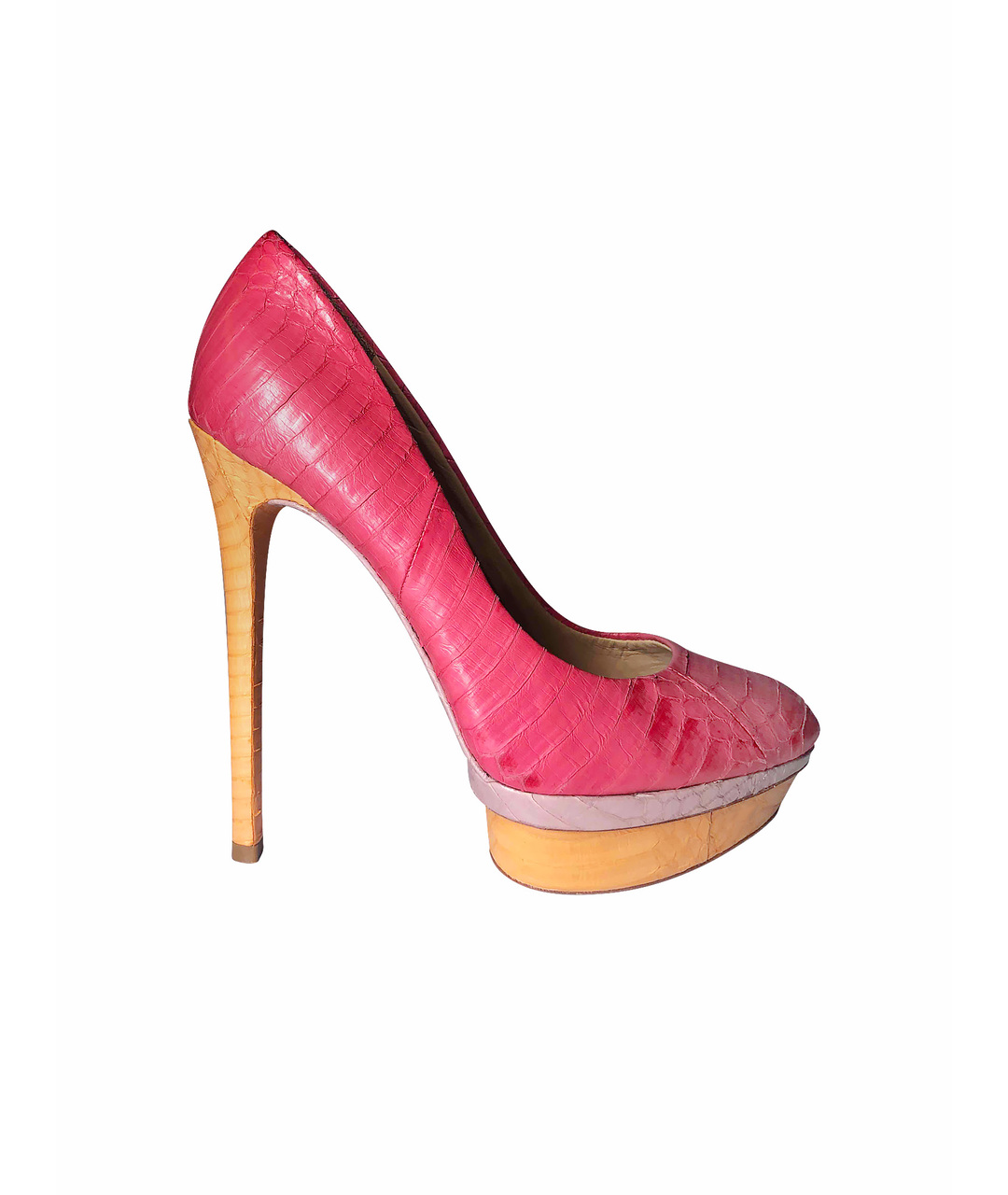 BRIAN ATWOOD Розовые туфли из экзотической кожи, фото 1