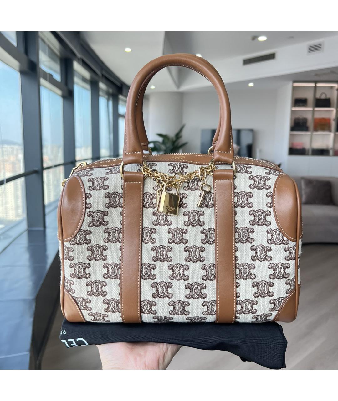 CELINE Бежевая сумка тоут, фото 10