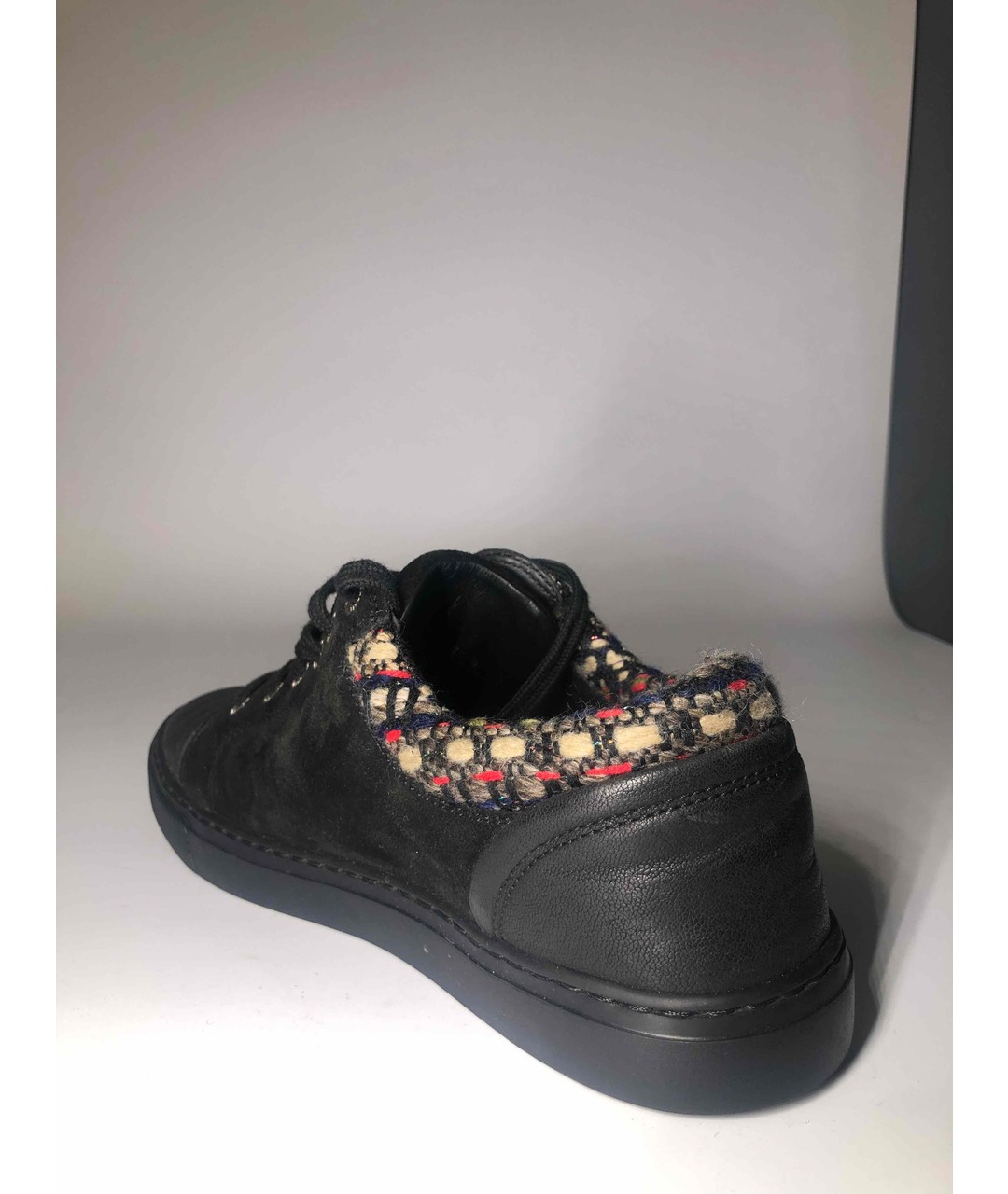 CHANEL PRE-OWNED Черные кожаные кроссовки, фото 3