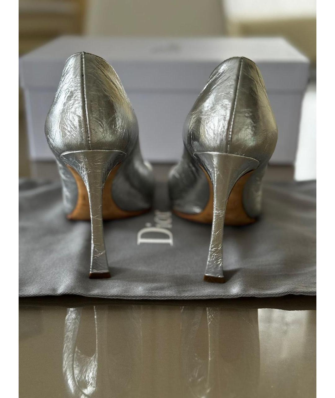CHRISTIAN DIOR Серебряные туфли, фото 3