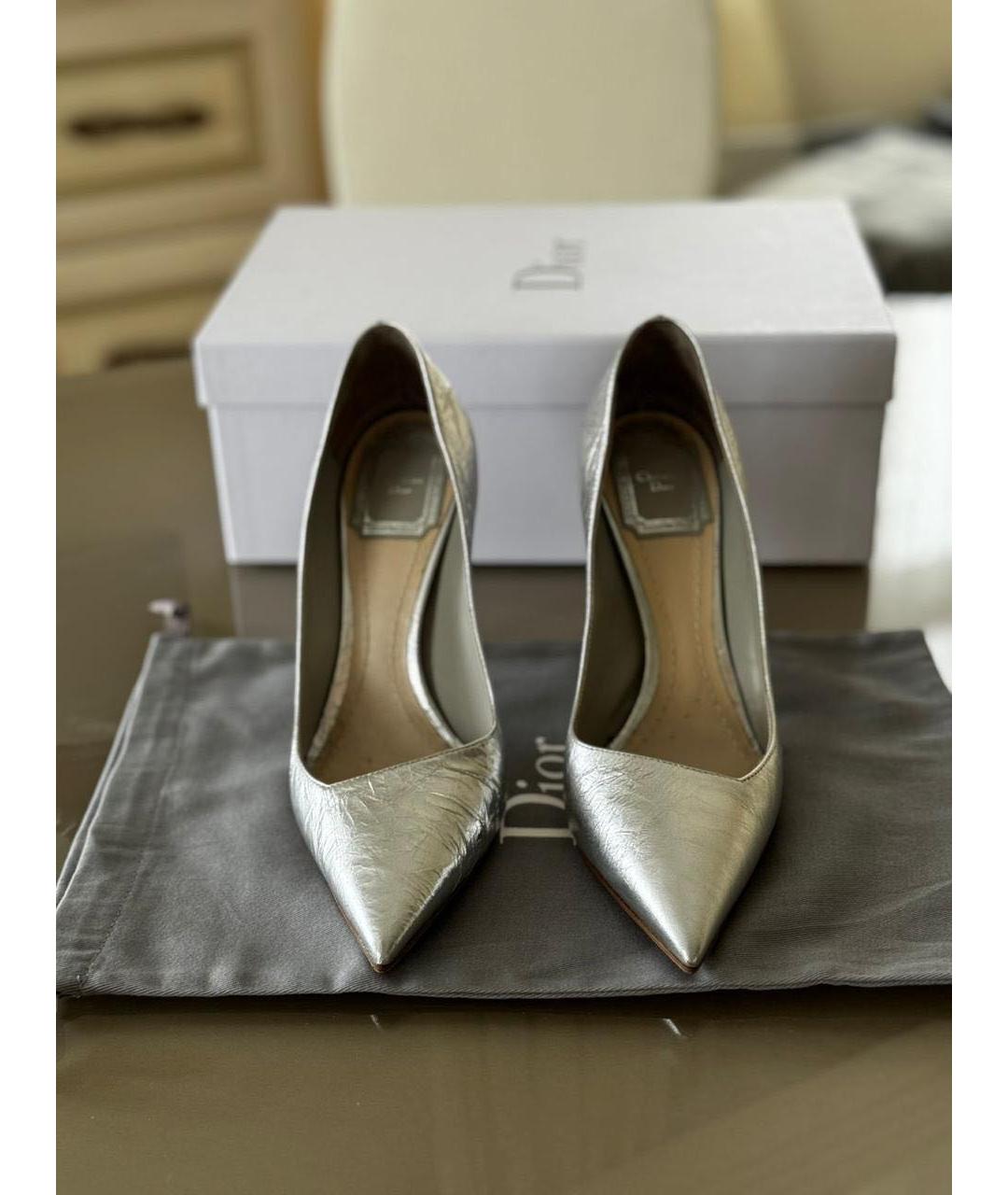 CHRISTIAN DIOR Серебряные туфли, фото 2