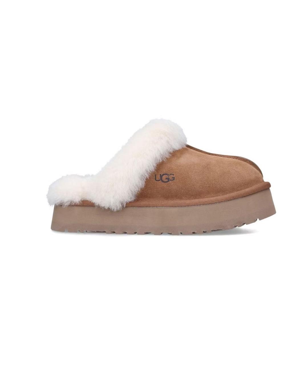 UGG AUSTRALIA Бежевые замшевые мюли, фото 1