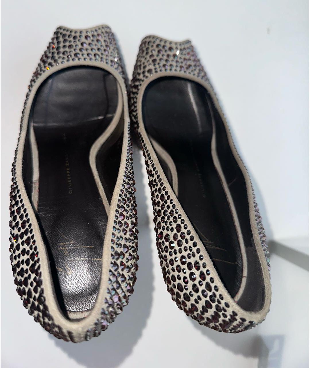 GIUSEPPE ZANOTTI DESIGN Антрацитовые замшевые туфли, фото 3