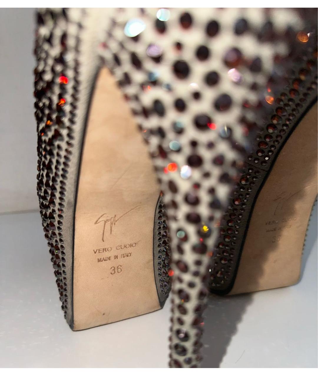 GIUSEPPE ZANOTTI DESIGN Антрацитовые замшевые туфли, фото 5