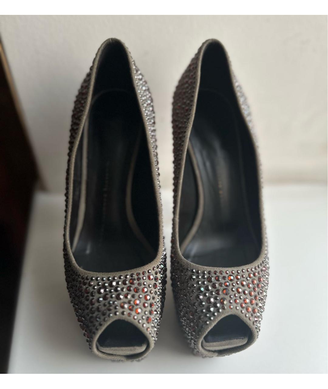 GIUSEPPE ZANOTTI DESIGN Антрацитовые замшевые туфли, фото 2